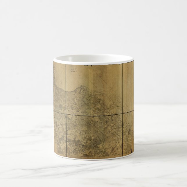 Virginia Karta Alexandria till Potomac River 1860 Kaffemugg (Center)