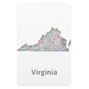 Virginia karta magnet
