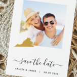 Virginia Karta Photo Bröllop spara datum Card Spara Datumet<br><div class="desc">Låt gästerna veta att spara datumet för bröllop med det här söt minimalistiska fotokortet med en karta-översikt över platsen för ditt evenemang.</div>