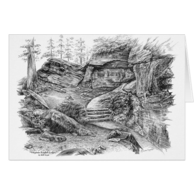 Virginia Kendall Ledges Trail (CVNP) av Kelli Svan Hälsningskort (Framsidan Horizontal)