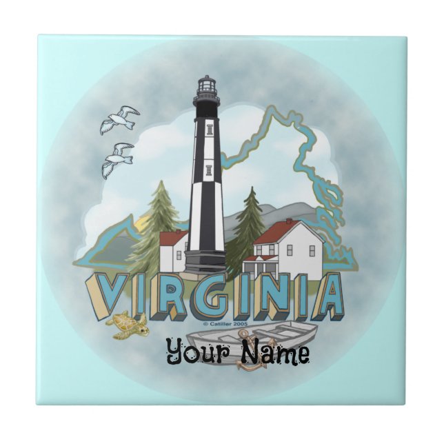 Virginia Lighthouse Tile Kakelplatta (Framsidan)