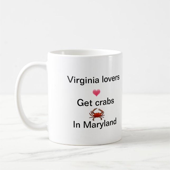 Virginia/Maryland - älskare/krabbor Kaffemugg (Vänster)