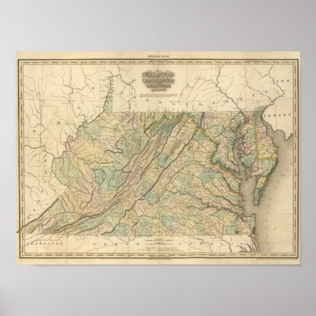 Virginia, Maryland, Delware Poster (Framsidan)