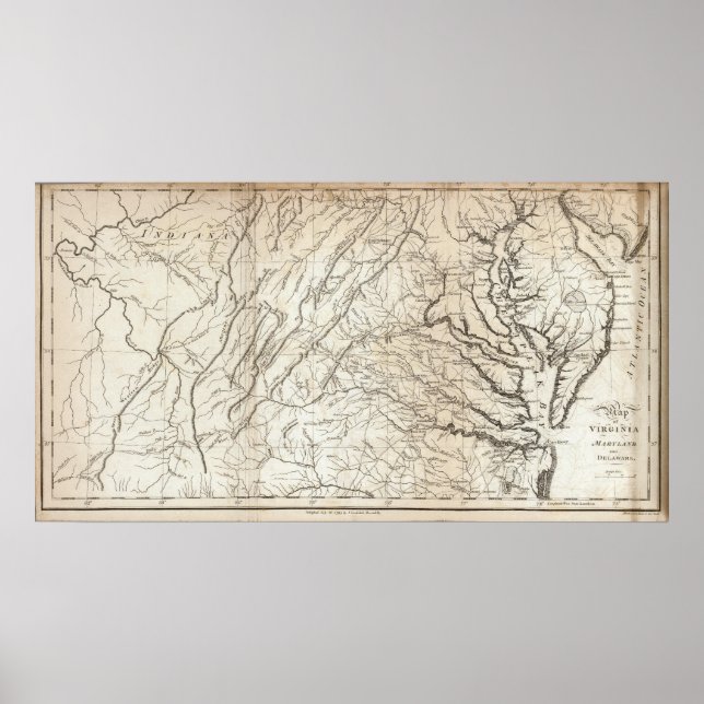 Virginia, Maryland och Delaware Poster (Framsidan)