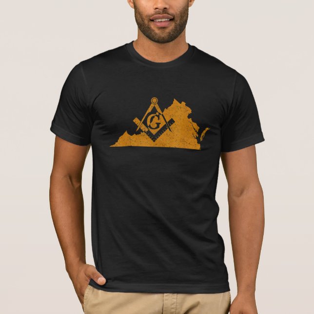 Virginia Masons Grand Lodge Af&am Freemason Father T Shirt (Framsida)