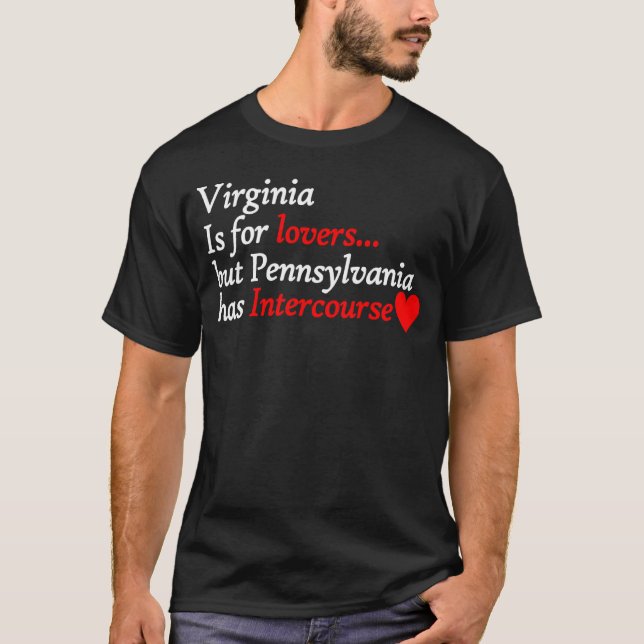 Virginia men Pennsylvania har Coola mellan sig T Shirt (Framsida)