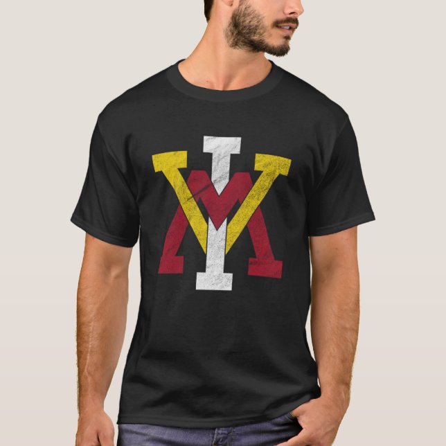 Virginia Military Institute VMI Keydets Distress T Shirt (Framsida)