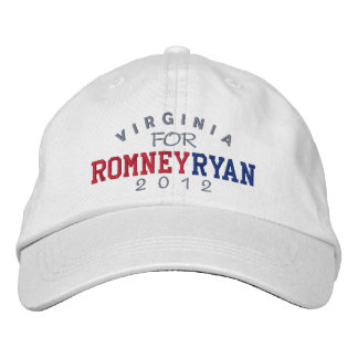 Virginia Mitt Romney Paul Ryan 2012 Broderad Keps