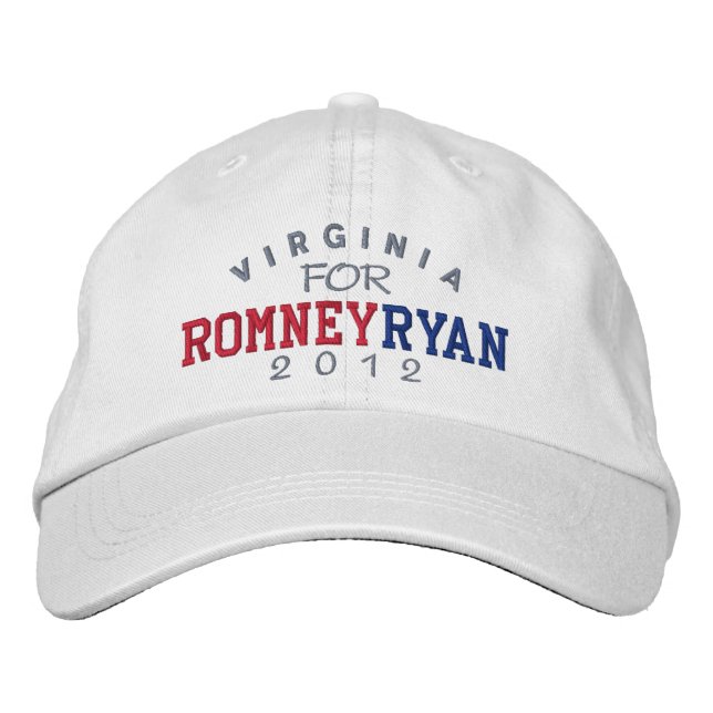 Virginia Mitt Romney Paul Ryan 2012 Broderad Keps (Framsida)