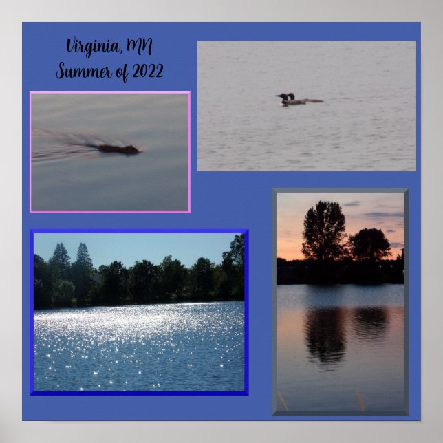 Virginia, MN Sjö Poster (Framsidan)