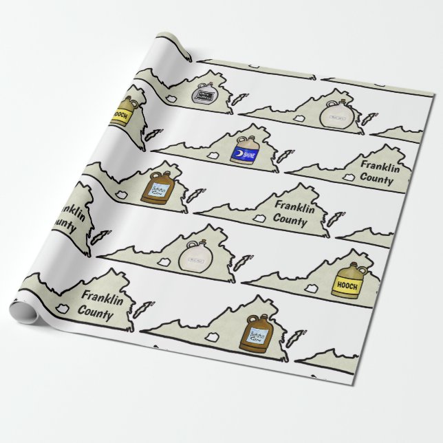 Virginia Moonshine Wrapping Papper Presentpapper (Utrullad)