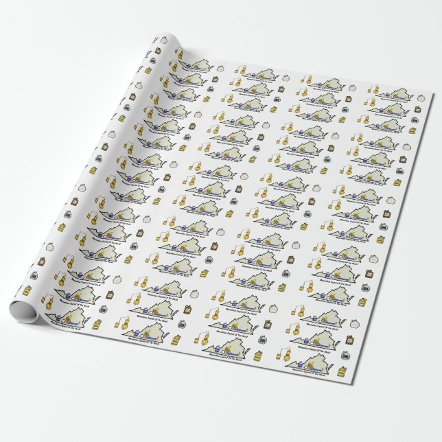 Virginia Moonshine Wrapping Papper Ver. 2 Presentpapper (Utrullad)