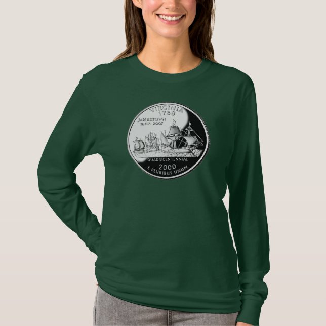 Virginia - mörk t-shirt (Framsida)