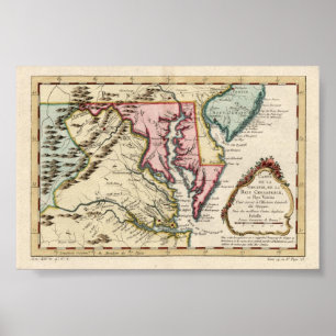 Virginia och Chesapeakefjärden Poster
