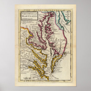 Virginia och Maryland Poster