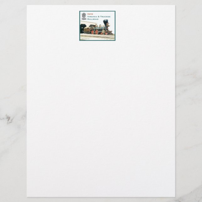 Virginia och Truckee Railroad letterhead - Inyo (Framsida)