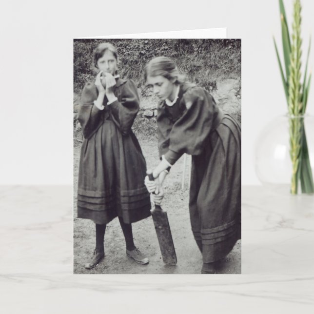 Virginia och Vanessa Stephen, i St. Ives, 1894 Kort (Framsida)