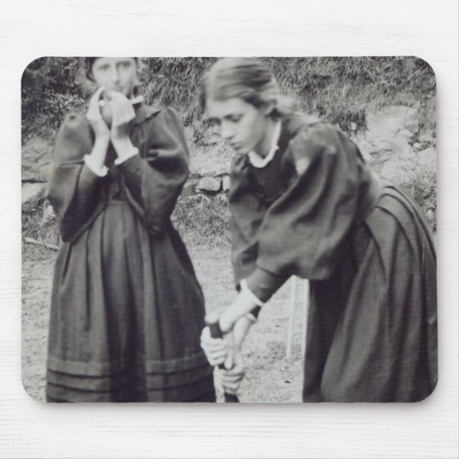 Virginia och Vanessa Stephen, i St Ives, 1894 Musmatta (Framsidan)