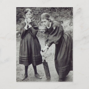 Virginia och Vanessa Stephen, i St. Ives, 1894 Vykort