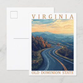 Virginia Old Dominion State USA Travel Ställe Vykort