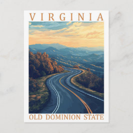 Virginia Old Dominion State USA Travel Ställe Vykort