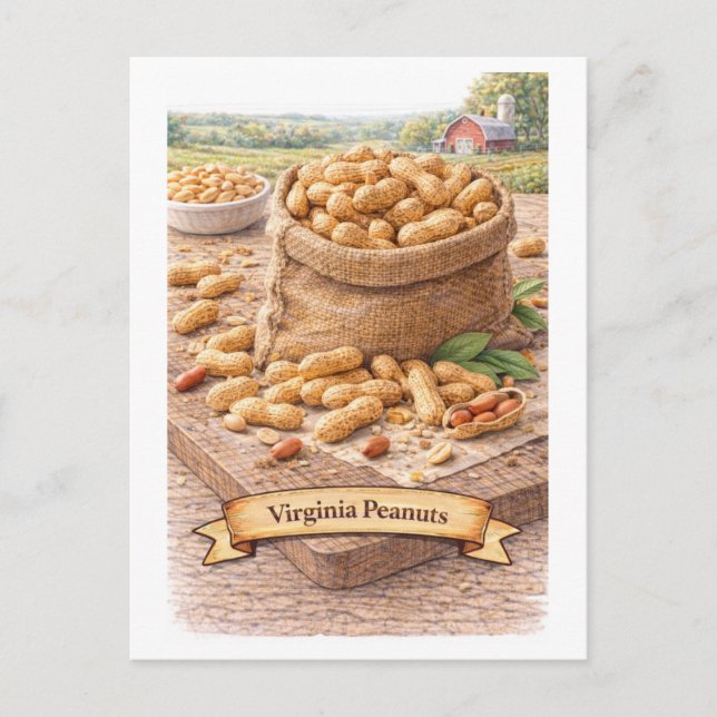Virginia Peanuts (Amerikansk matserie) Vykort (Framsida)
