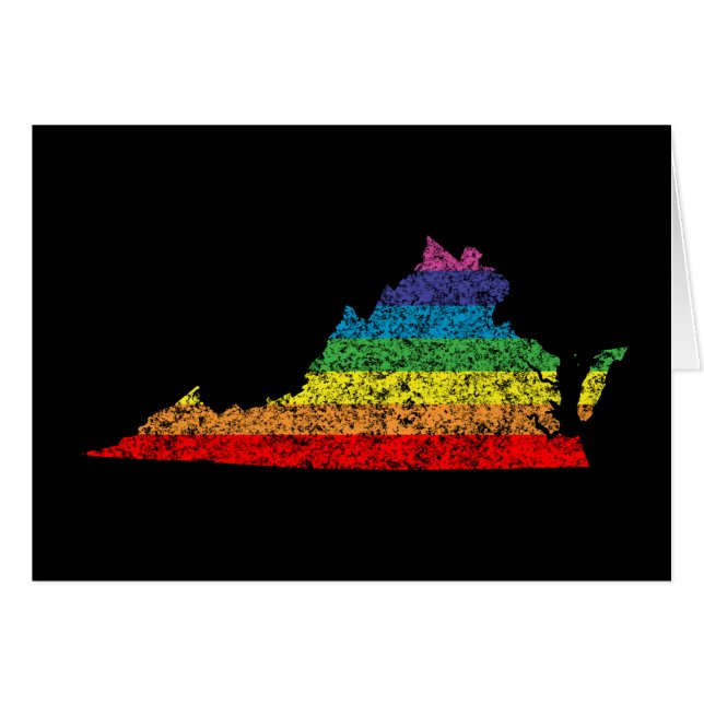 virginia rainbow hälsningskort (Framsidan Horizontal)