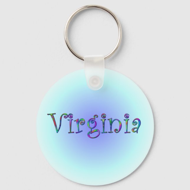 Virginia Rainbow Keychain Nyckelring (Framsida)