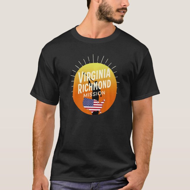 Virginia Richmond Mormon LDS Uppdrag Missionary CT T Shirt (Framsida)