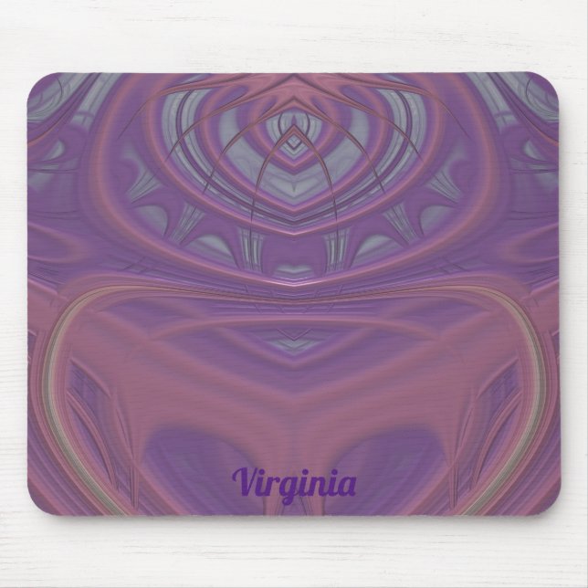 VIRGINIA ~ Rosa Mauve och Lavender Design Musmatta (Framsidan)