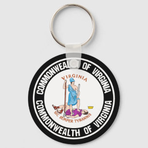 Virginia Round Emblem Nyckelring