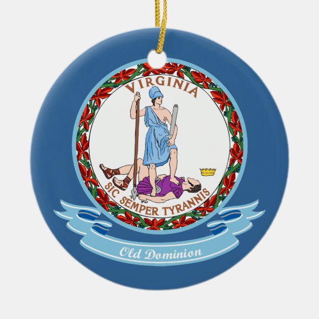 Virginia Seal Julgransprydnad Keramik (Framsidan)