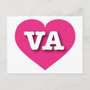 Virginia Shock rosa Heart - I kärlek VA Vykort