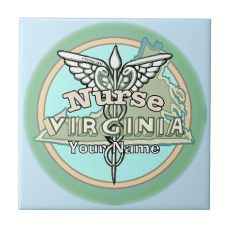 Virginia Sjuksköterska Caduceus Kakelplatta