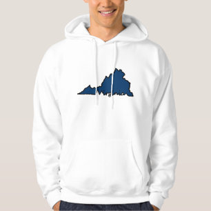 Virginia skrivar hoodien - vit/marin sweatshirt med luva