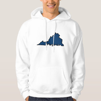 Virginia skrivar hoodien - vit/marin sweatshirt med luva