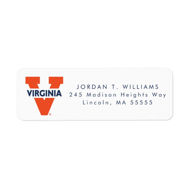 Virginia Split V Returadress Etikett (Framsidan)