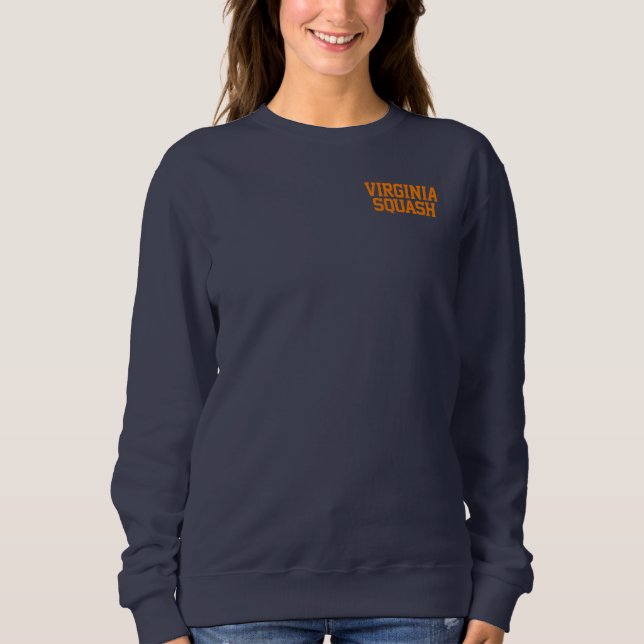 Virginia Squash-marktunja med orange logotyp T Shirt (Framsida)