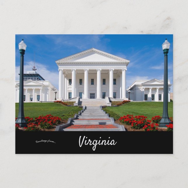 Virginia State Huvudstad Richmond Virginia Vykort (Framsida)