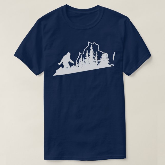Virginia State Karta Gift T Shirt (Design framsida)