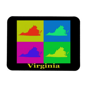 Virginia State Karta Magnet