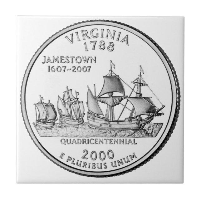 Virginia State Quarter Kakelplatta (Framsidan)