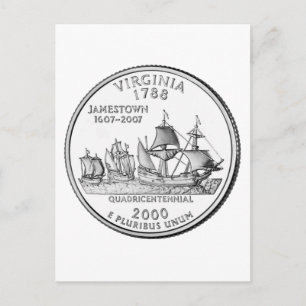 Virginia State Quarter Vykort