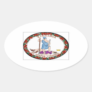 Virginia State Seal Ovalt Klistermärke