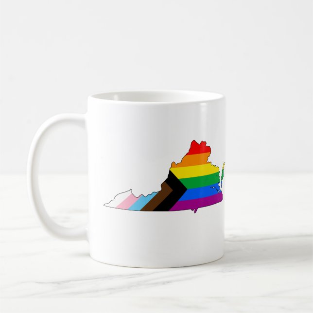 Virginia State stolthet HBTQ Progress stolthet Kaffemugg (Vänster)