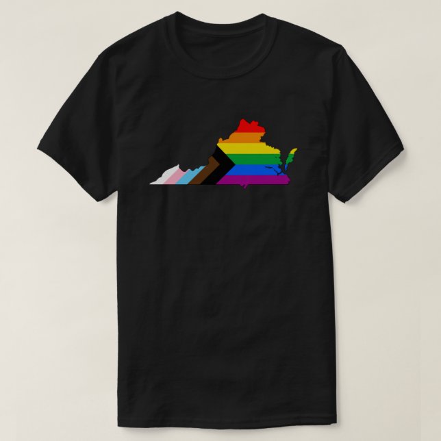 Virginia State stolthet HBTQ Progress stolthet T Shirt (Design framsida)