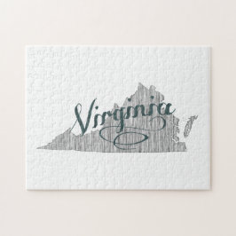 Virginia State Typography Pussel