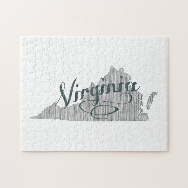 Virginia State Typography Pussel (Horisontell)