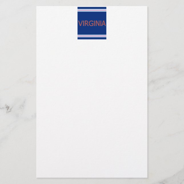Virginia Stationery Brevpapper (Framsida)