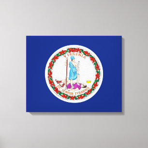 Virginia Statlig flagga Design Canvastryck
